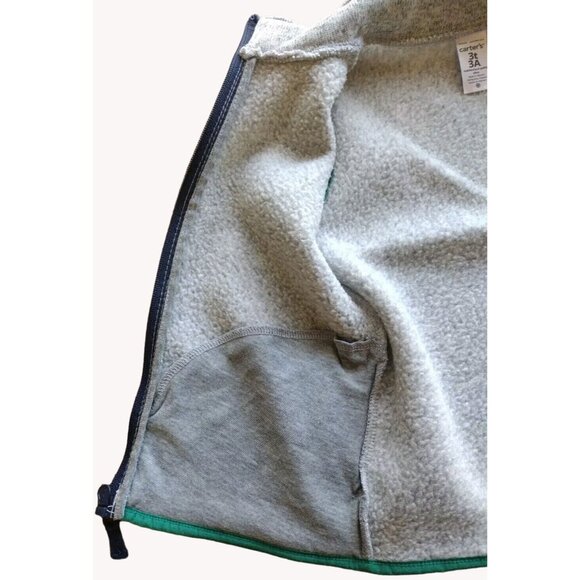 Carters Vest Boys 3t Full Zip Pockets - Picture 10 of 16